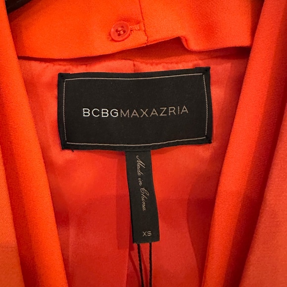 BCBG  Maxazria Vest with Scarf, Size XS, Poinsettia (Orange) - Picture 5 of 14